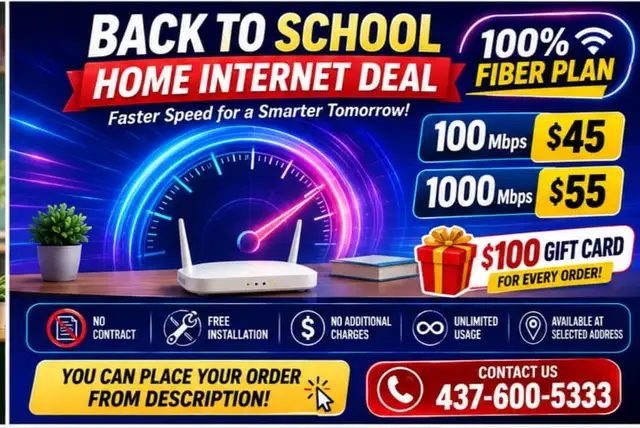 Fast & Cheap Home Internet – 500 Mbps $45 | 1 Gbps $55