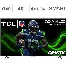 TCL 75' QM67K Series 4K Smart TV