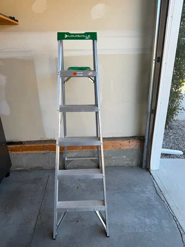 Louisville 6-Foot Aluminum Step Ladder (225 lb Capacity)