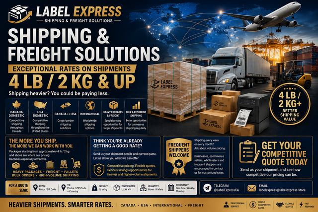Save on Shipping – Canada, USA & International Labels