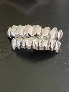 Silver Grillz Hip Hop Bling