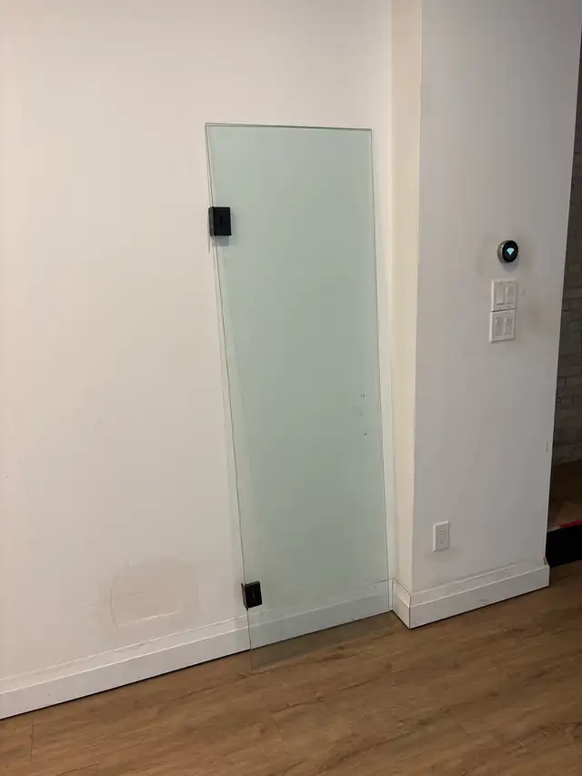 Glass door with hinges - $75 OBO