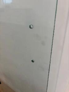 Glass door with hinges - $75 OBO - Photo 3
