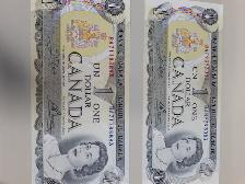 2 BILLETS NEUFS CINQUANTENAIRES DE $1.00CH D'ANNÉE 1973: $200.00 - Photo 3