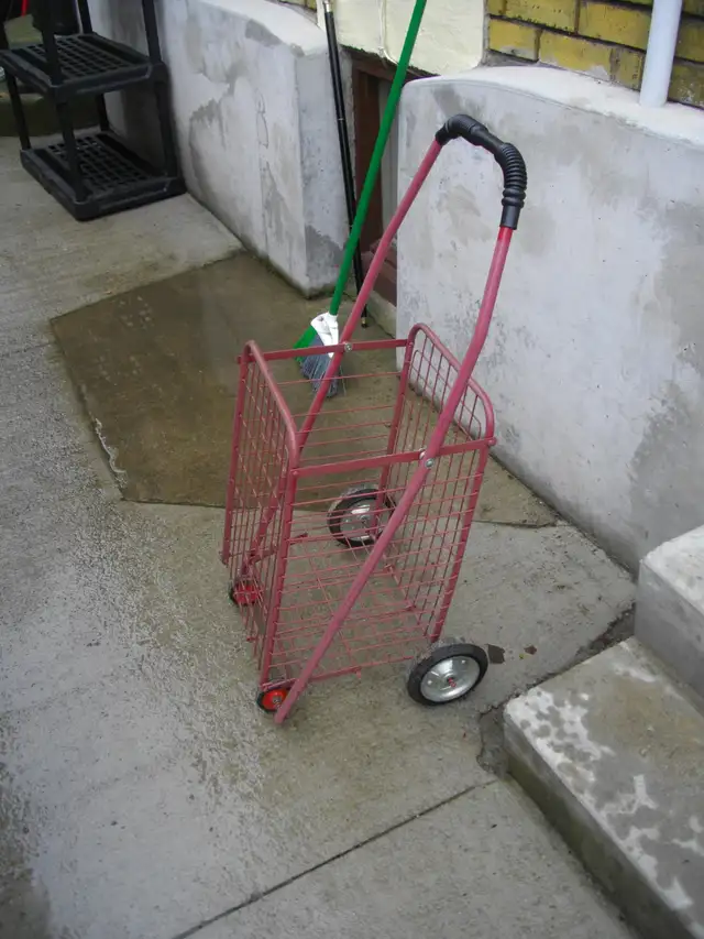 personal metal shopping cart like new