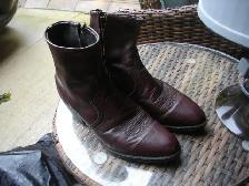 MENS LEATHER COWBOY BOOTS SIZE 9 1/2