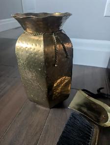 Gold Antique Fireplace Tool Set For Sale - Photo 3