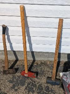 Axe, sledge hammer, splitting axe