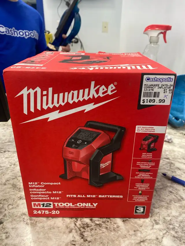 Milwaukee 2475-20 Compact Inflator @ Cashopolis!!