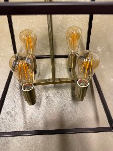 FARMHOUSE CHANDELIER DARK BROWN METAL LUXE CEILING LIGHT FIXTURE - Photo 5