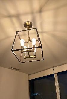 FARMHOUSE CHANDELIER DARK BROWN METAL LUXE CEILING LIGHT FIXTURE - Photo 9