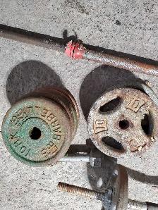 old  steel weights, and bars FREE - Photo 2