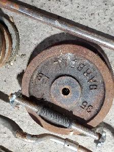old  steel weights, and bars FREE - Photo 3