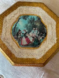 Vintage Hanging Florentine Wall Plaque,  Mid Century Italian, - Photo 2