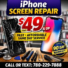 iPhone Screen Repair From $49 – 1 Hour Service
