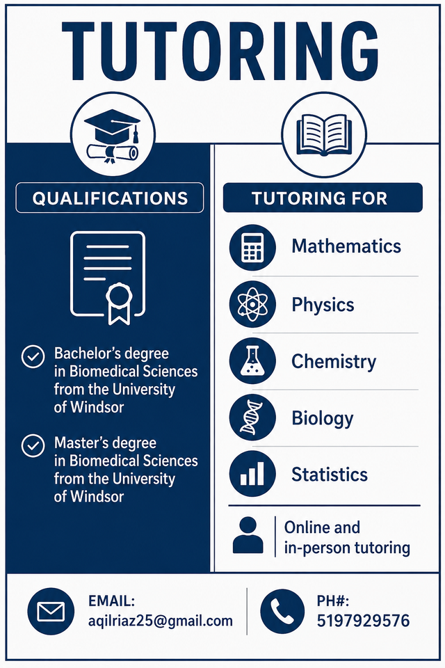 Science & Math Tutor $25/hour