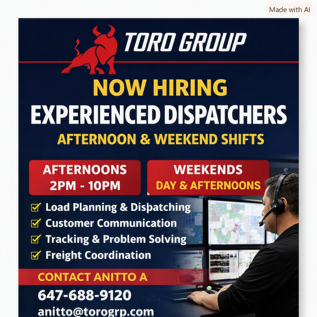 DISPATCHERS NEEDED HIRING