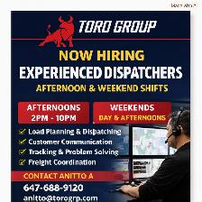 DISPATCHERS NEEDED HIRING