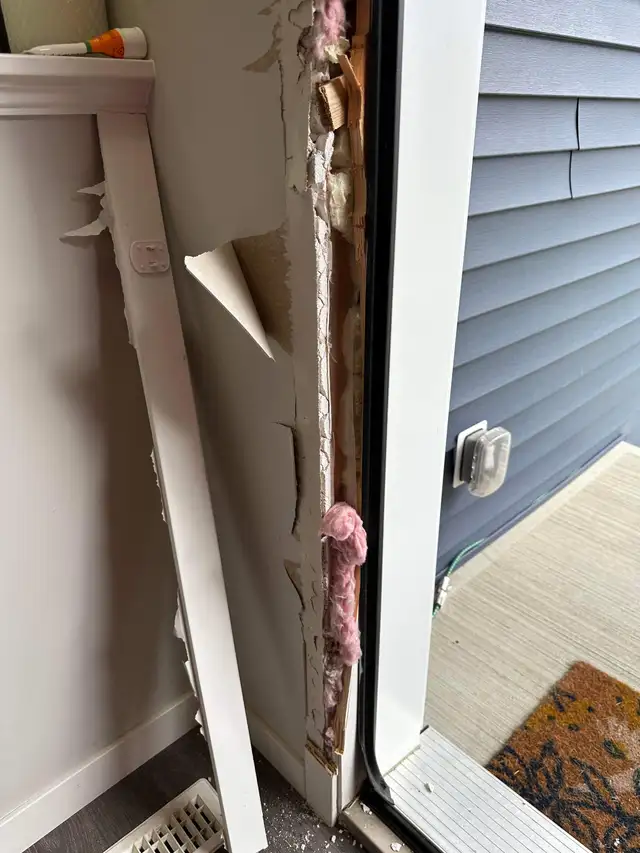 cracked door frame or door,  no problem contact uswe will repa