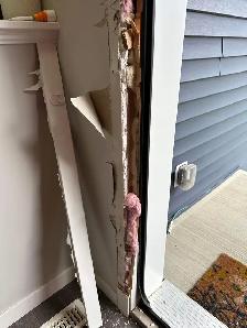 cracked door frame or door,  no problem contact uswe will repa