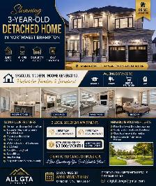 MODERN DOUBLE CAR DETACHED HOME FOR SALE