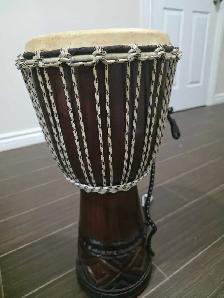 20' Hand-Carved Wooden Djembe Drum (9' Head) - Photo 4