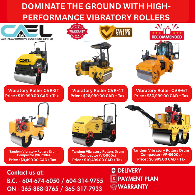 Finance! CAEL Vibratory Roller – Effective Soil and Asphalt Comp