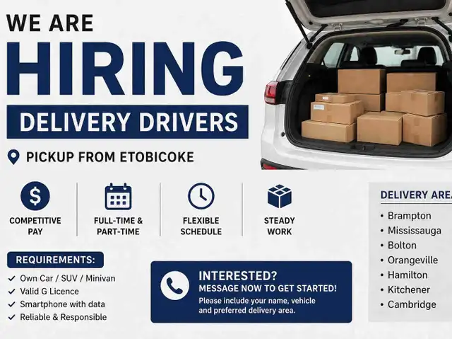Hiring Courier Delivery Drivers