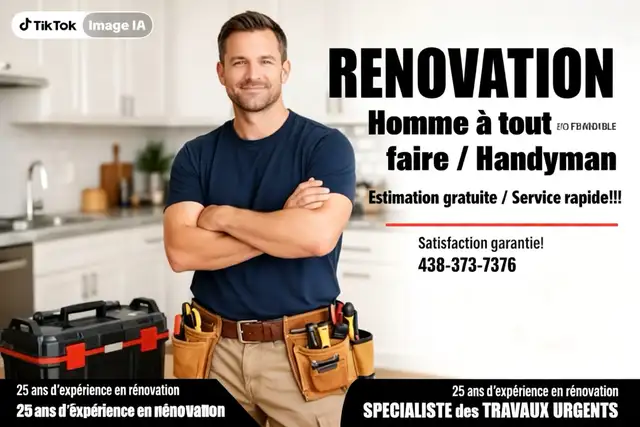 homme a tout faire / renoncer à super prix !