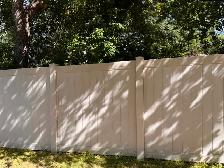 145 Ft. Premium Beige Vinyl Fence   Gate (no concrete footings) - Photo 4