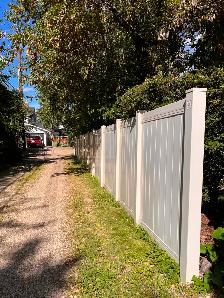 145 Ft. Premium Beige Vinyl Fence   Gate (no concrete footings) - Photo 5
