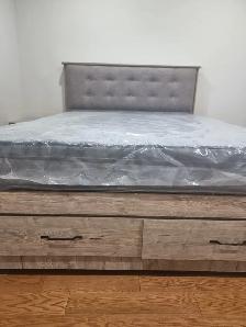 Queen Storage Bed with Dresser and Mirror - Photo 2