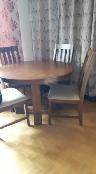 Maple Wood Dining Table and 6 Chairs For Sale - Photo 2
