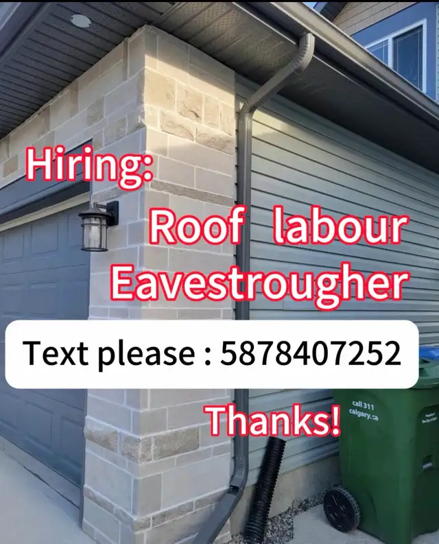 looking for roof labours and eavestrougher