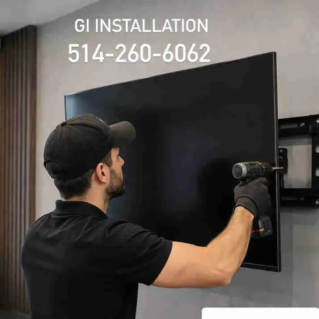 installâtion tv mural & LED & cash fils electric