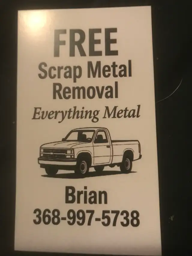 Free scrap metal pick up