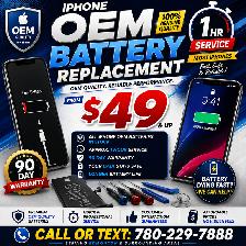 iPhone OEM Battery Replacement | 1 Hour | 90 Day Warranty