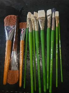 NEW, UNUSED ASSORTED TUBES OF GOLDEN ACRYLIC PAINTS AND BRUSHES - Photo 2