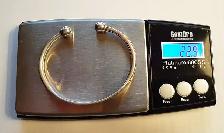 Men's Torque Solid Sterling Silver Bracelet with Ball Ends - Photo 5