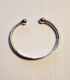Men's Torque Solid Sterling Silver Bracelet with Ball Ends - Photo 10