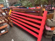 Multicoloured Wooden fencing  Sections