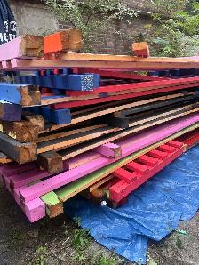 Multicoloured Wooden fencing  Sections - Photo 2