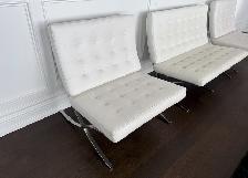 White Leather Lounge/Barcelona Chair - Photo 3