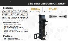 NEW SKID STEER POST DRIVER ATTACHMENT CPD1284H