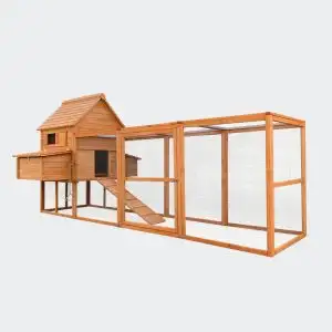 NEW WOODEN CHICKEN RUN & NESTING BOX C1054L