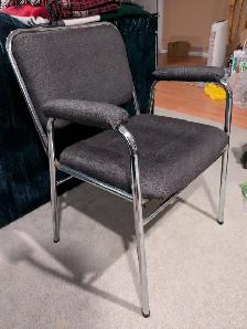 OFFICE CHAIR METAL GOOD CONDITION - Photo 2