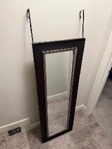 Framed Over-the-Door Full Length Dressing Mirror