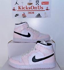 Air Jordan 1 Mid Barely Rose (W) (BQ6472-500) Size 9W - Photo 5