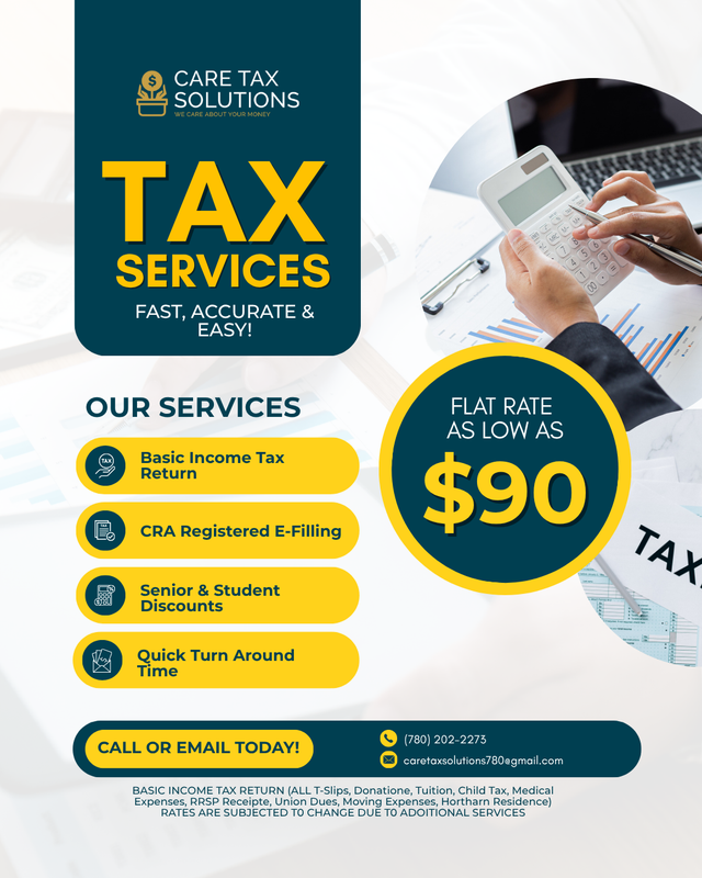 FLAT RATE PERSONAL INCOME TAXES - UNLIMITED T-SLIPS!