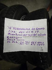 225/65/17 Yokohama IceGuard winter tires 5x112 wheels - Photo 4